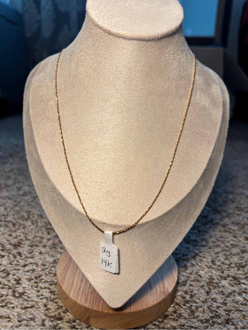 14K Rose Gold Rope Chain Necklace - Elegant Gold Women's Jewelry